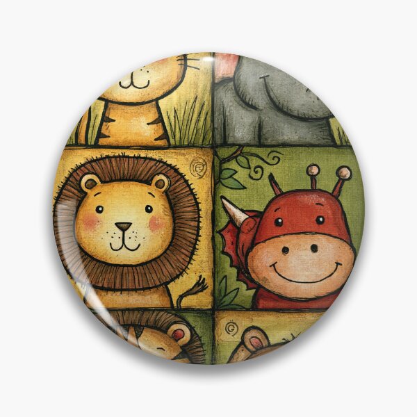 Item preview, Square Animal Portraits Wildlife Grid Art designed and sold by Piotrek0001.