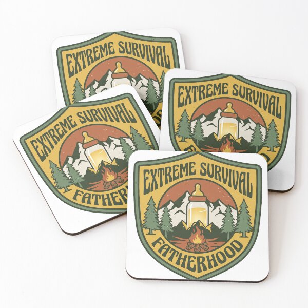 Item preview, Extreme Survival Fatherhood Retro Outdoor Patch designed and sold by ButtonUpArt.