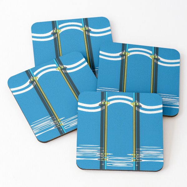 Item preview, exterior pipes and twin white line in curve and beach wave ripples designed and sold by mister-john.