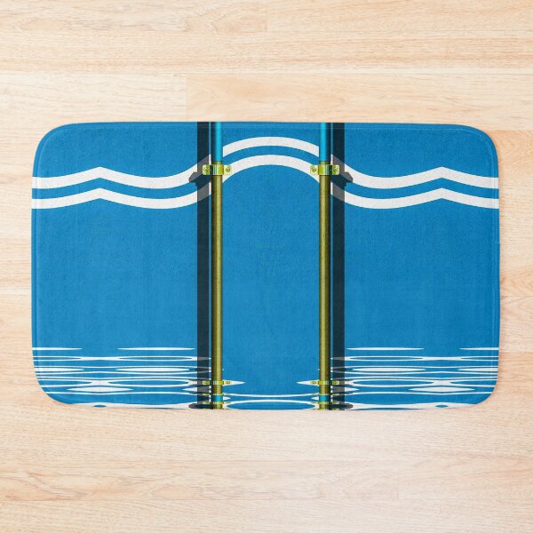 Item preview, exterior pipes and twin white line in curve and beach wave ripples designed and sold by mister-john.