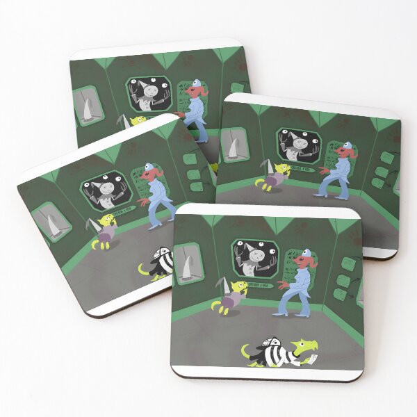 Item preview, Alien Creatures Exploring a High-Tech Room designed and sold by J-Mindful.