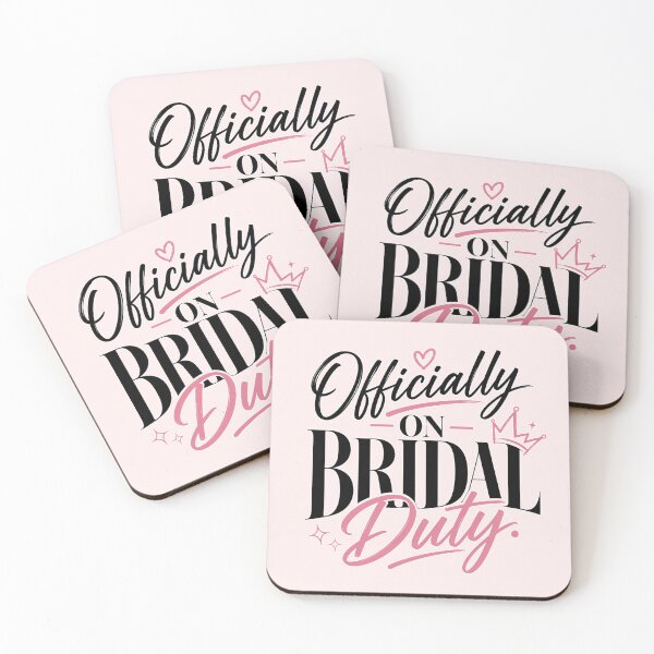 Item preview, Officially on Bridal Duty – Funny Bride to Be & Maid of Honor Wedding Design designed and sold by TheStephanieRome.