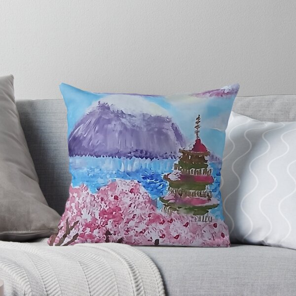 Item preview, Cherry Blossom Trees near Mount Fuji designed and sold by Aquamarineelle.