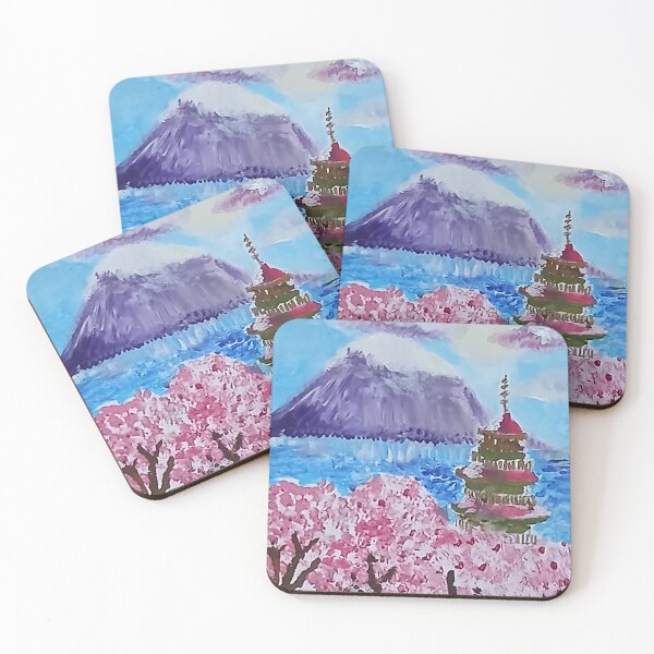 Item preview, Cherry Blossom Trees near Mount Fuji designed and sold by Aquamarineelle.