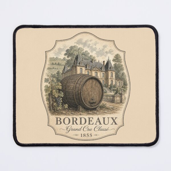 Item preview, The Bordeaux 1855 Engraving | Premium Wine Heritage Emblem designed and sold by FadedFrequency.