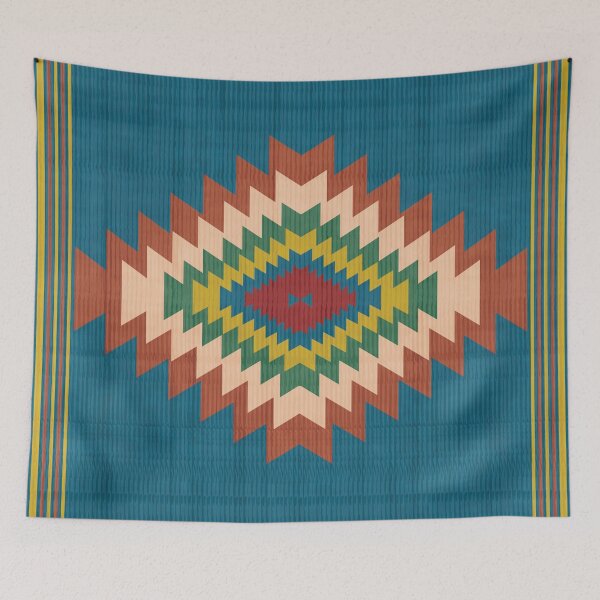Item preview, Southwestern American Boho Geometric Cushion Pattern designed and sold by Momoko-Hikaru.