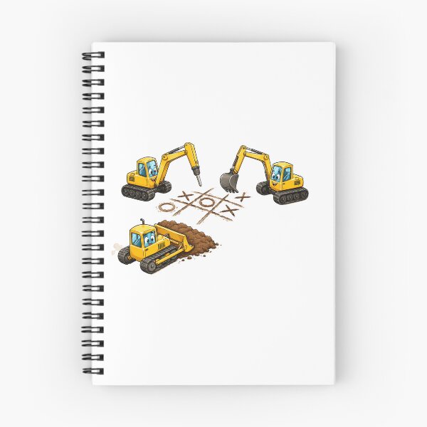 Item preview, Funny Excavator Tic Tac Toe Cartoon For kids designed and sold by waikibi ⭐⭐⭐⭐⭐.