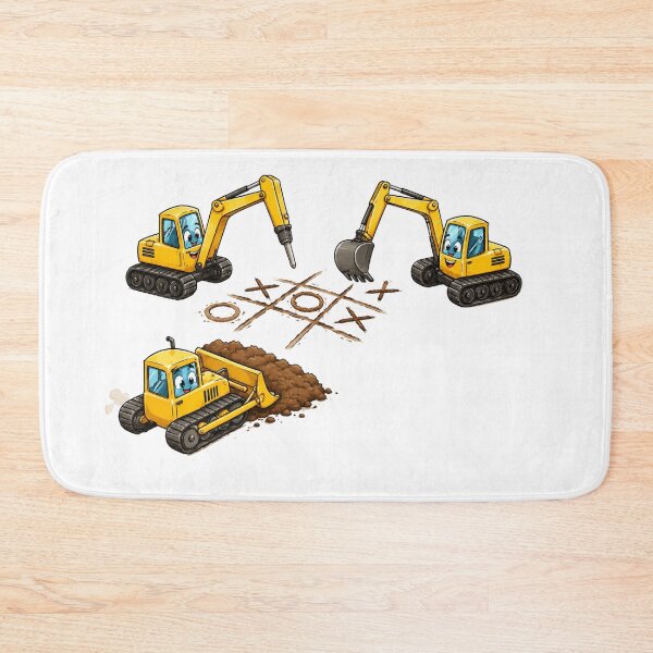 Item preview, Funny Excavator Tic Tac Toe Cartoon For kids designed and sold by waikibi ⭐⭐⭐⭐⭐.