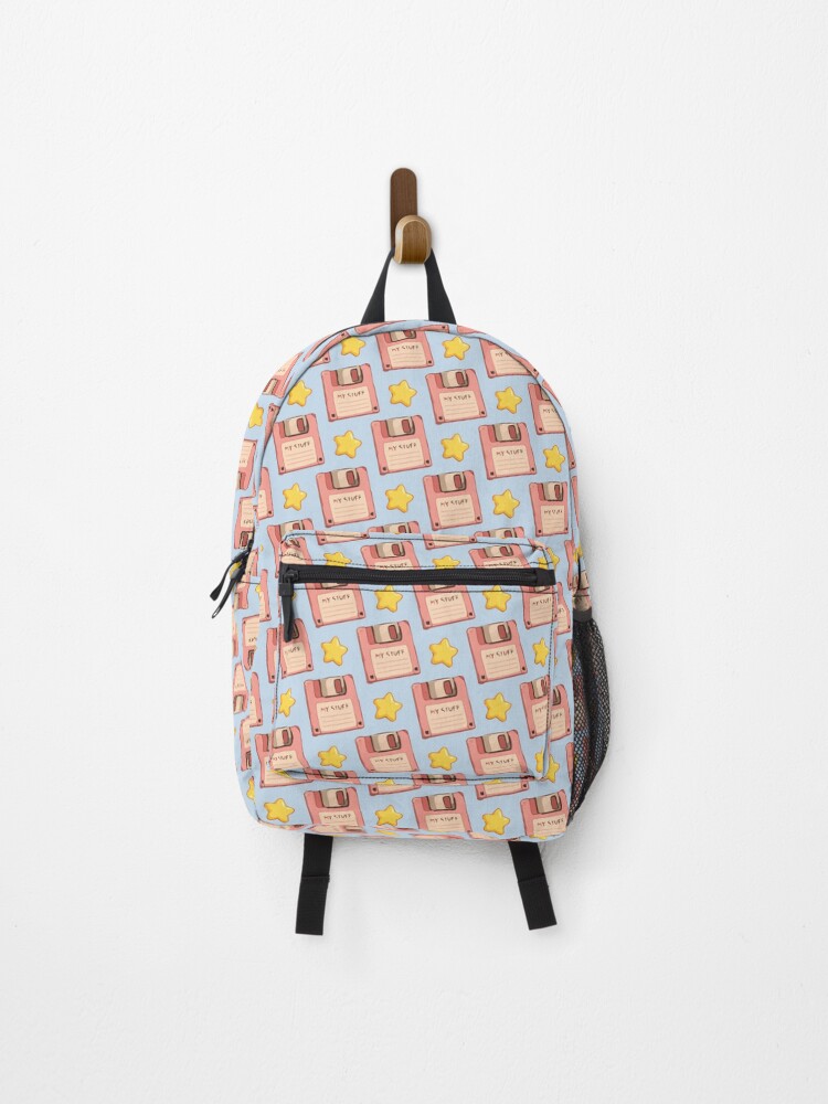 Thumbnail 1 of 3, Backpack, Floppy Disk Pattern – 90s Retro Computer Nostalgia 3 designed and sold by SimplePoDesign.
