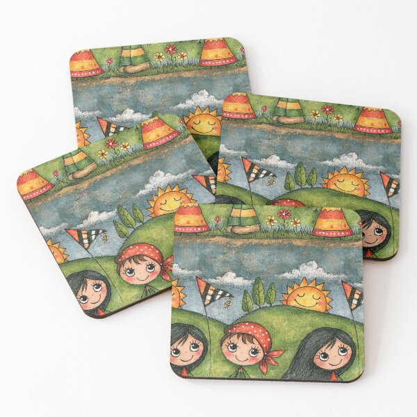 Item preview, Green Hills and Happy Children Landscape designed and sold by Piotrek0001.