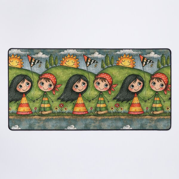Item preview, Green Hills and Happy Children Landscape designed and sold by Piotrek0001.
