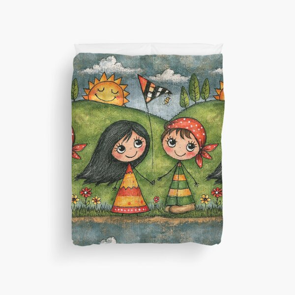 Item preview, Green Hills and Happy Children Landscape designed and sold by Piotrek0001.