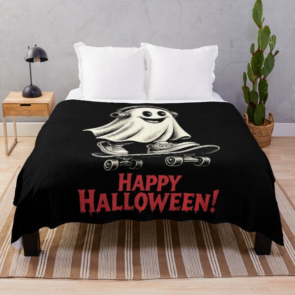 Item preview, Skater Ghost Halloween | Funny Retro Skateboarding Ghost Art designed and sold by Stinky Lincy's Apparel Company.
