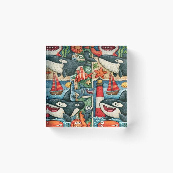 Item preview, Ocean Adventure Whale and Lighthouse Art designed and sold by Piotrek0001.