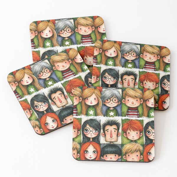Item preview, Diverse Children Portrait Grid Art Poster designed and sold by Piotrek0001.