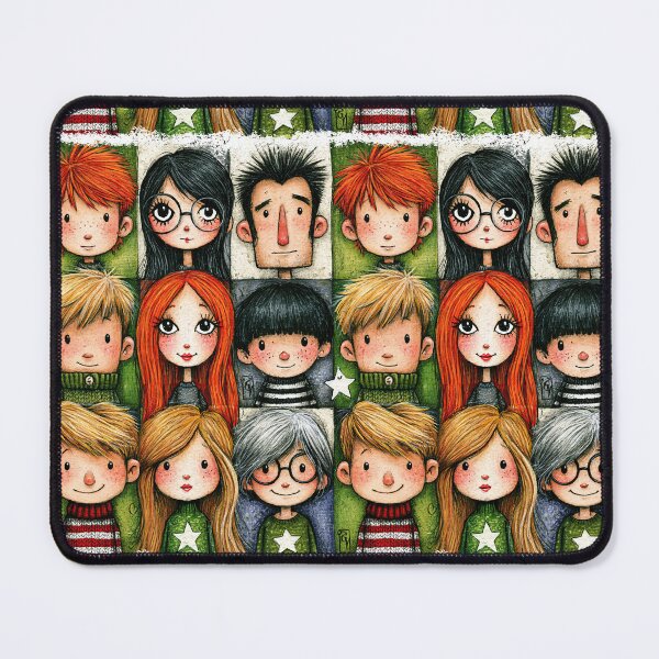 Item preview, Diverse Children Portrait Grid Art Poster designed and sold by Piotrek0001.