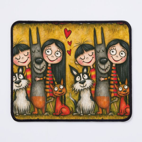 Item preview, Best Friends Girl and Pet Portrait Art designed and sold by Piotrek0001.