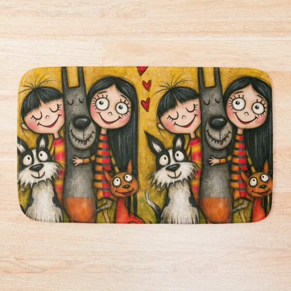 Item preview, Best Friends Girl and Pet Portrait Art designed and sold by Piotrek0001.