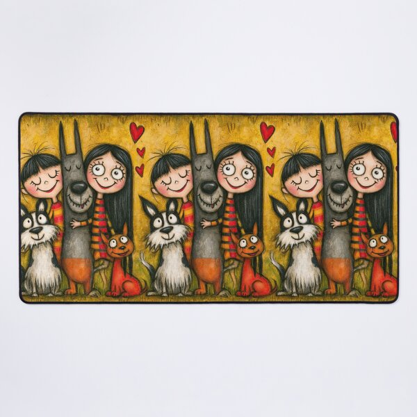Item preview, Best Friends Girl and Pet Portrait Art designed and sold by Piotrek0001.