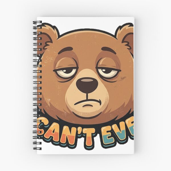 Item preview, I Can't Even Funny Sleepy Bear Retro Sticker designed and sold by RoyArt0.
