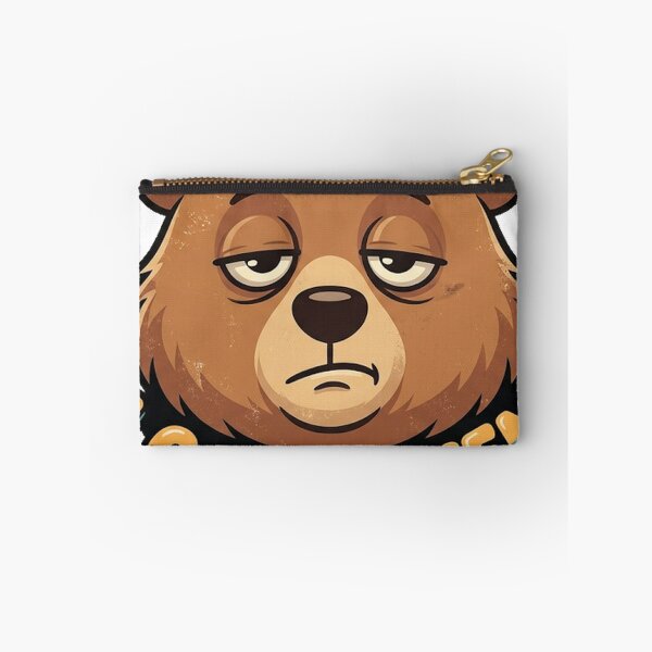 Item preview, I Can't Even Funny Sleepy Bear Retro Sticker designed and sold by RoyArt0.