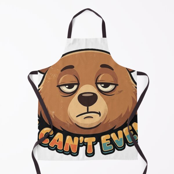 Item preview, I Can't Even Funny Sleepy Bear Retro Sticker designed and sold by RoyArt0.