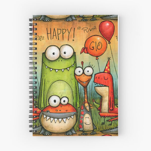 Item preview, Happy Dinosaur Celebration Party Art designed and sold by Piotrek0001.