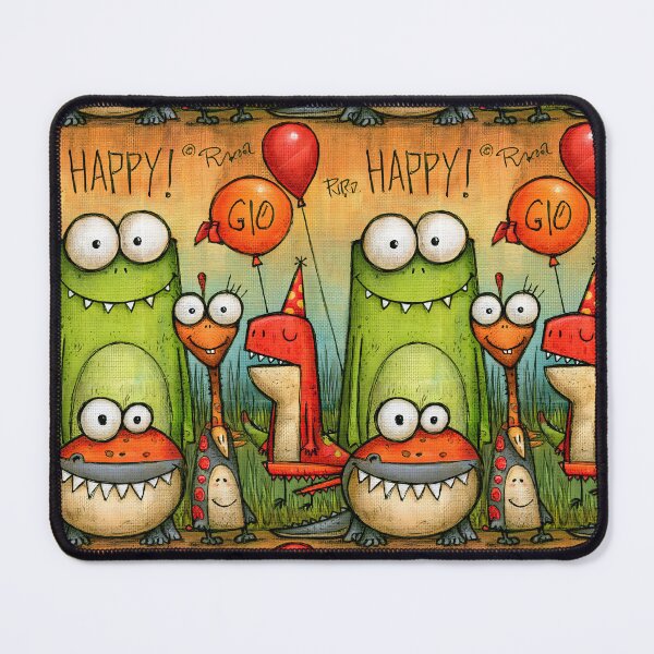 Item preview, Happy Dinosaur Celebration Party Art designed and sold by Piotrek0001.