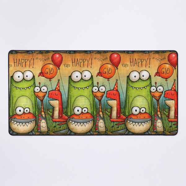 Item preview, Happy Dinosaur Celebration Party Art designed and sold by Piotrek0001.