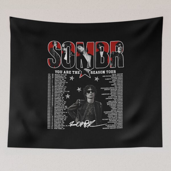 Item preview, SOMBR You Are The Reason Tour 2026 Concert Music Fan Graphic T-Shirt designed and sold by blawdi.