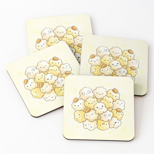 Item preview, Cute Popcorn Kernels Pile Kawaii Movie Snack Illustration designed and sold by DuckOddity.