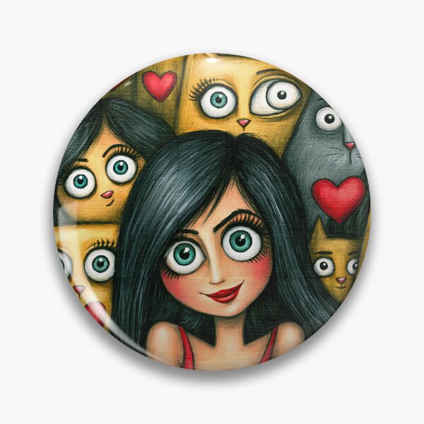 Item preview, Mysterious Cat Eyes and Hearts Garden Art designed and sold by Piotrek0001.