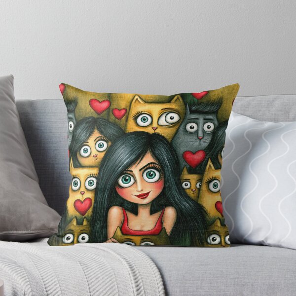 Item preview, Mysterious Cat Eyes and Hearts Garden Art designed and sold by Piotrek0001.