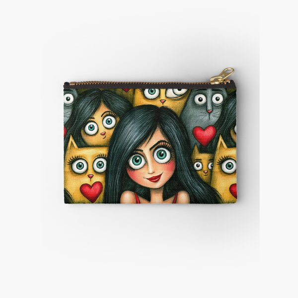 Item preview, Mysterious Cat Eyes and Hearts Garden Art designed and sold by Piotrek0001.