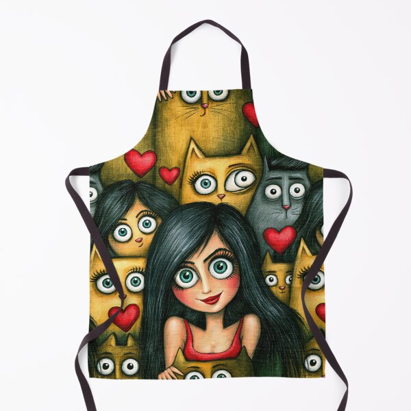 Item preview, Mysterious Cat Eyes and Hearts Garden Art designed and sold by Piotrek0001.