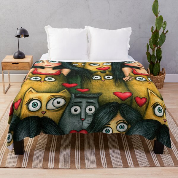 Item preview, Mysterious Cat Eyes and Hearts Garden Art designed and sold by Piotrek0001.