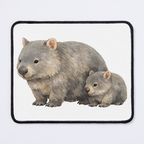 Item preview, Wombat and Joey: Watercolour Illustration designed and sold by Jaruart.