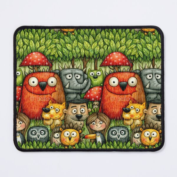 Item preview, Forest Bear and Friends Wildlife Art Art designed and sold by Piotrek0001.