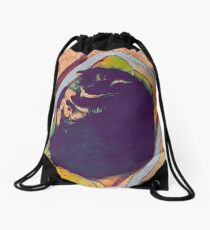 Sleepy cat Drawstring Bag