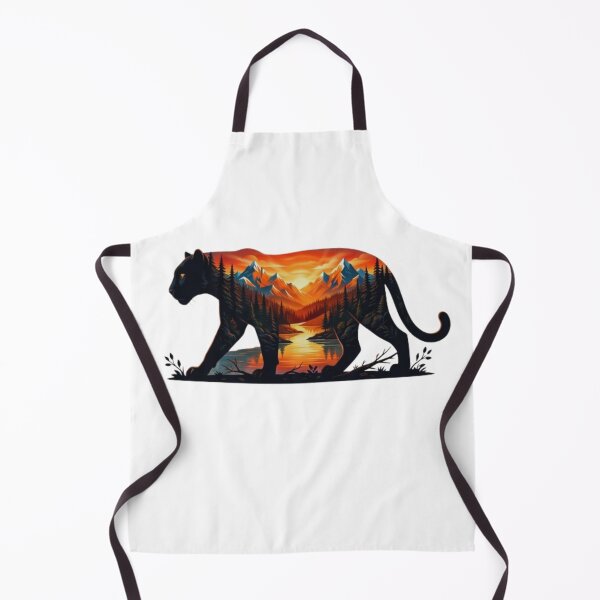 Item preview, Majestic Panther Double Exposure Sunset Mountain T-Shirt Design designed and sold by GabeMountainArt.