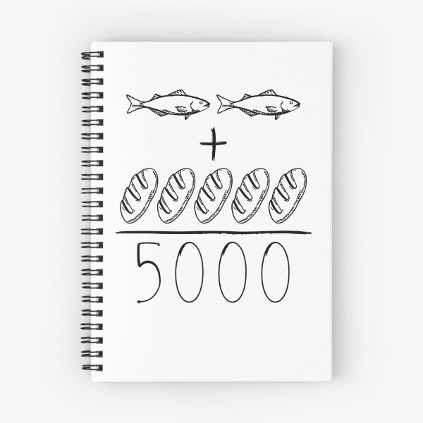 Item preview, 2 Fishes 5 Breads Jesus Feeds the 5000 Christian  designed and sold by nosu-art-pod.