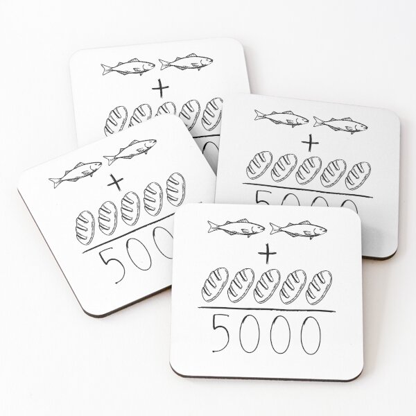 Item preview, 2 Fishes 5 Breads Jesus Feeds the 5000 Christian  designed and sold by nosu-art-pod.