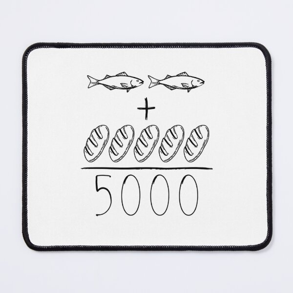 Item preview, 2 Fishes 5 Breads Jesus Feeds the 5000 Christian designed and sold by nosu-art-pod.