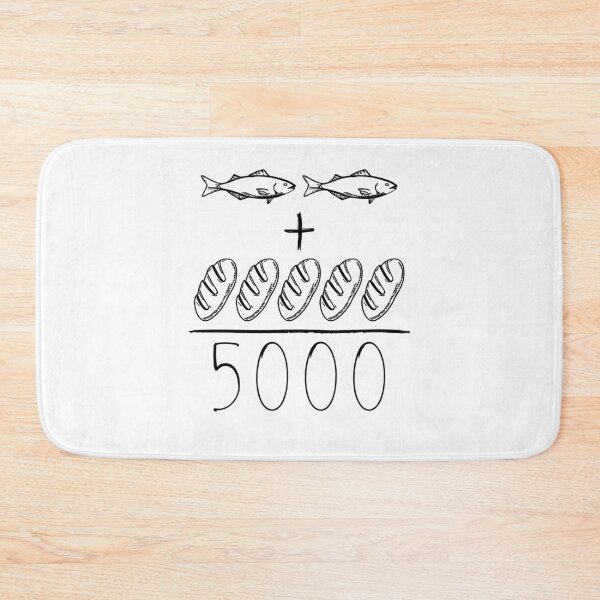 Item preview, 2 Fishes 5 Breads Jesus Feeds the 5000 Christian  designed and sold by nosu-art-pod.