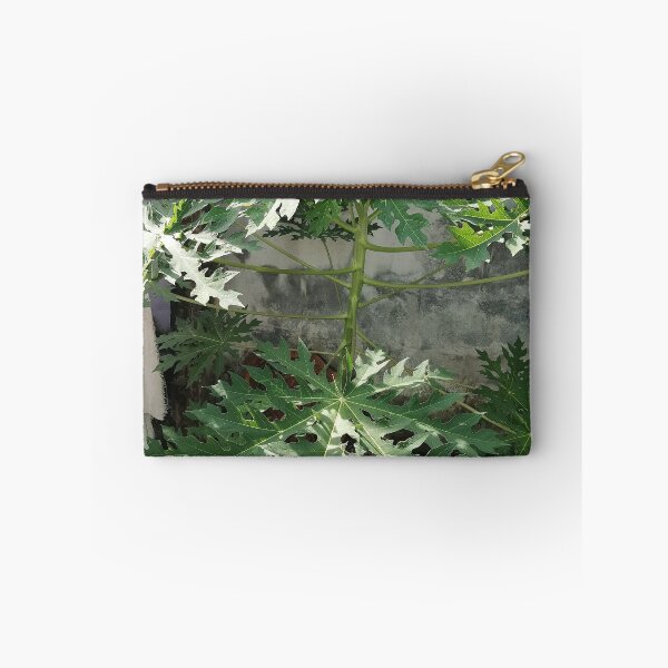 Item preview, Large green papaya leaves in the tropical garden designed and sold by PhuongVoArt.