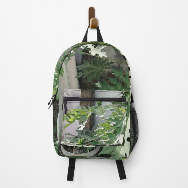 Item preview, Large green papaya leaves in the tropical garden designed and sold by PhuongVoArt.