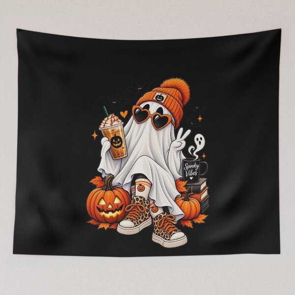 Item preview, Pumpkin Spice Ghost Spooky Vibes designed and sold by Corvoria.