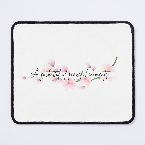 Item preview, A Pocketful of Peaceful Moments | Pink Floral Aesthetic Quote | Minimalist Flower Art designed and sold by BLOOMVELLE.