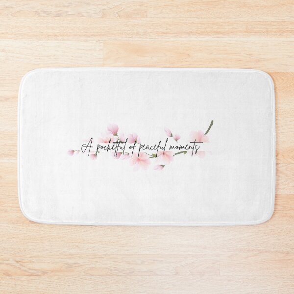 Item preview, A Pocketful of Peaceful Moments | Pink Floral Aesthetic Quote | Minimalist Flower Art designed and sold by BLOOMVELLE.