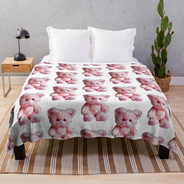 Item preview, Fluffy Pink Teddy Bear Plushie | Cute Soft Pastel Bear designed and sold by cutepid.